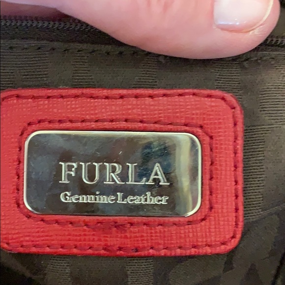 🔴SOLD🔴 Furla Red Leather Appaloosa Tote - Picture 9 of 10